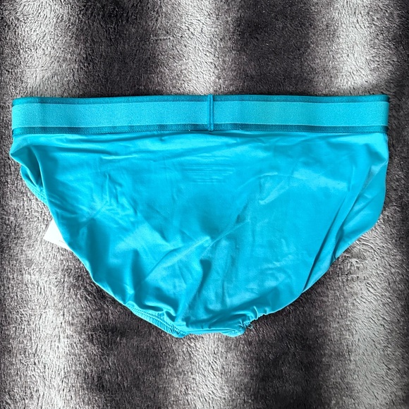 Calvin Klein Tonal Logo Hip Brief, Aqua - Picture 4 of 9